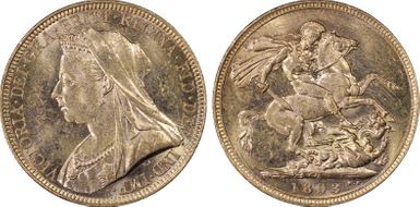 1893-M Sov S-3875 Old Head MS62