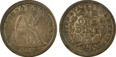 1856-O 10C XF40