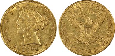 1894-O $5 AU55
