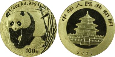 2001 100 Yn Panda Gold MS69