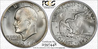 1972-S $1 Silver MS69