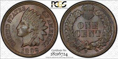 1899 1C RPD FS-303 S-9 MS63BN