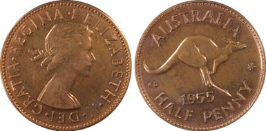 1955(p) 1/2D No Dot PR63RD