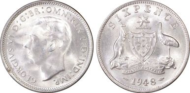 1948(m) 6D KM-38a Ag MS65