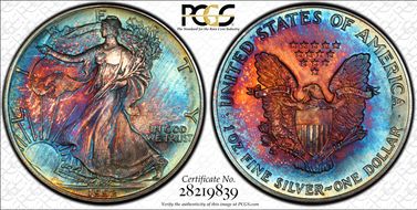 1992 $1 Silver Eagle MS66