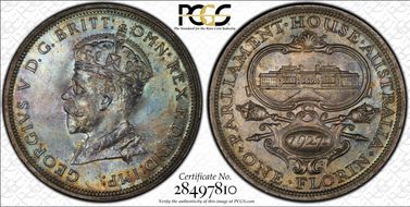 1927(m) Florin Canberra  KM-31 MS65