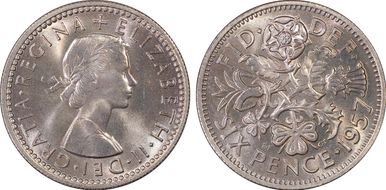 1957 6D S-4149 MS66+