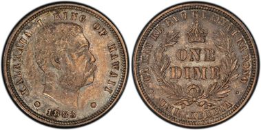 1883 10C Hawaii AU55