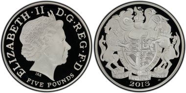 2013 £5 S-L31 Fourth Portrait Ag Pft PR69DCAM