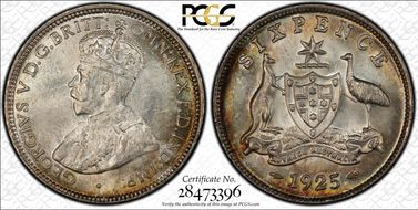 1925(m,sy) 6D KM-25  Ag MS65