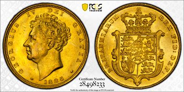 1825 Sov S-3801 Bare Head MS63