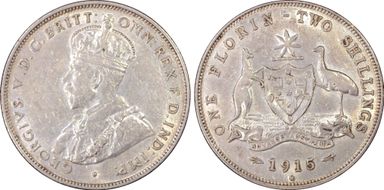 1915-H Florin AU53