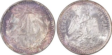 1907-M 20C Straight 7 MS64