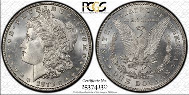 1878 7/8TF $1 VAM 31, Lines Thru Leg MS65