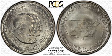 1954 50C Washington-Carver MS66+