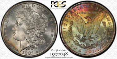 1881-S $1 MS67