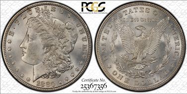 1880 $1 VAM 11, Checkmark MS66