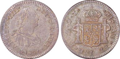 1801-Mo FT 1/2 R Calico-287 MS65