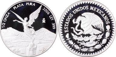 2006-Mo 1/2 oz Libertad Ag PR69DCAM