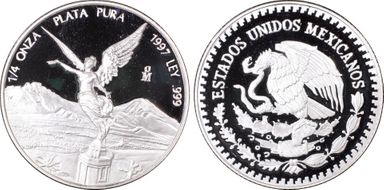 1997-Mo 1/4 oz Libertad Ag PR69DCAM