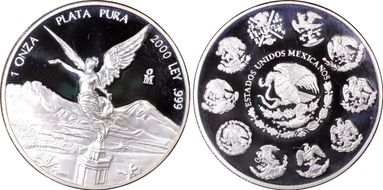 2000-Mo Onza Libertad Ag PR68DCAM