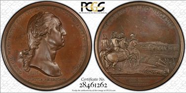 (1776) Medal Baker-47B Brz. Original Washington Before Boston MS63BN