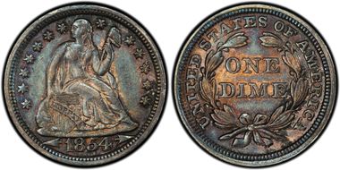 1854 10C AU55