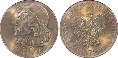 1972 MW 10 Zl Kosciuszko MS67