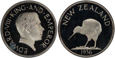 "1936" (1972) Crown FM18a Edward VIII Ag Fantasy PR65DCAM