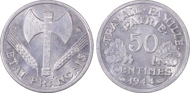 1944-C 50C Gad-425 F-196 MS66