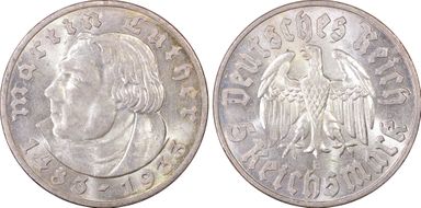1933-E 5 Mk Luther J-353 MS63