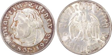 1933-D 2 Mk Luther J-352 MS64