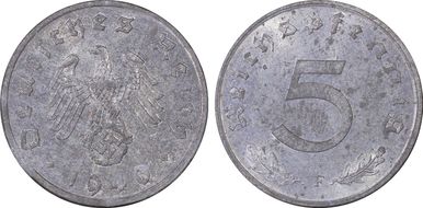 1940-F 5 Pfg J-370 Regular Issue MS64