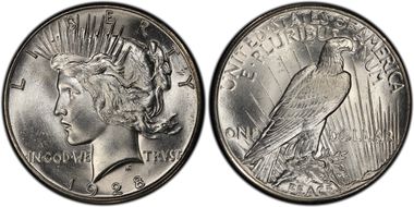 1928 $1 MS62