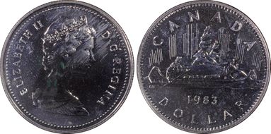 1983 $1 Voyageur Ni PL65