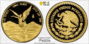 2013-Mo 1/2 oz Libertad Au PR70DCAM