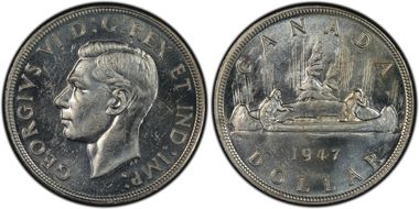 1947 S$1 Blunt 7 MS61