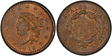 1816 1C N-2 MS65RB