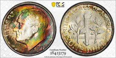 1947-S 10C MS66+ FB