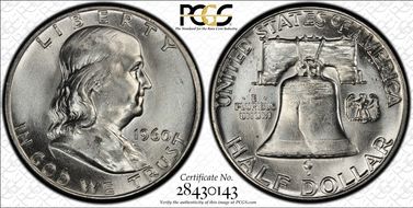 1960 50C Obv Die Clash FS-402 MS64FBL