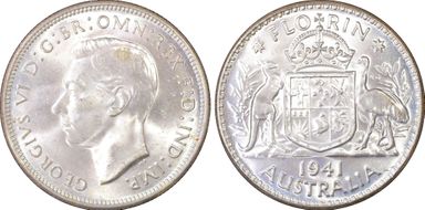 1941(m) Florin KM-40  Ag MS63
