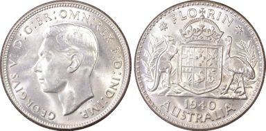 1940(m) Florin KM-40  Ag MS64