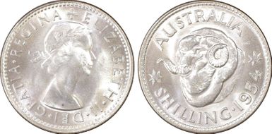 1954(m) Shil KM-53  Ag MS65