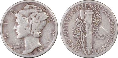 1936 10C VF20