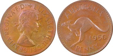 1956 Y. (p) 1D MS63RB