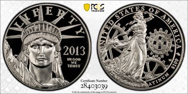 2013-W $100 Statue of Liberty First Strike PR70DCAM
