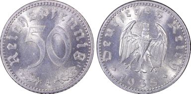 1935-A 50 Pfg J-368 MS64