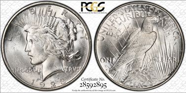 1923-D $1 MS62