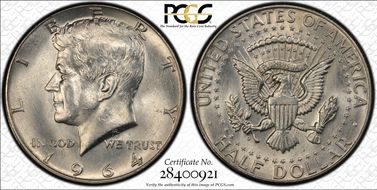1964-D 50C DDO, FS-101 MS64
