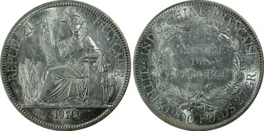 1910-A Piastre Lec-293 AU55